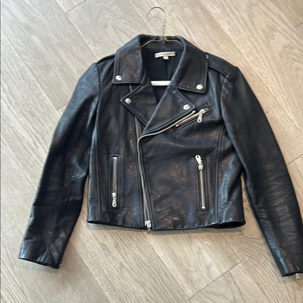 Rebecca Minkoff Black Leather Motorcycle Jacket